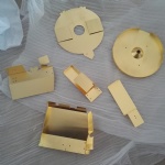 aluminum parts with golden finsih